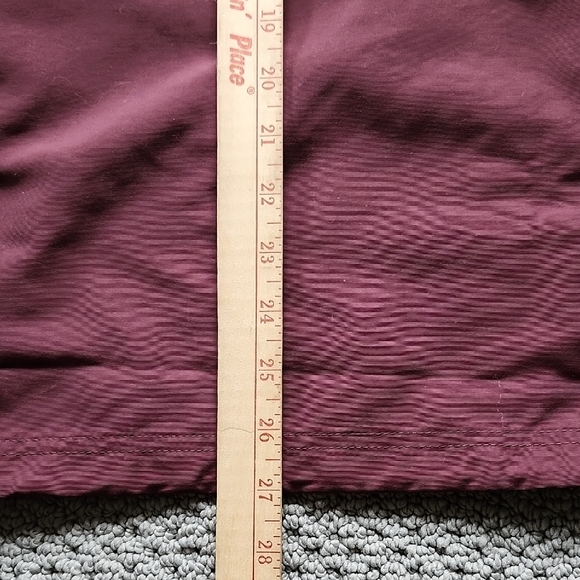 LL Bean 2 Toned 1/2 Zip Light Weight Hooded Women's Jacket Aqua/Maroon Size S - Picture 10 of 11